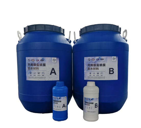 丙烯酸盐喷膜防水材料, 耐久性, 如何